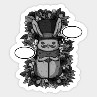 Top Hat Bunny Sticker